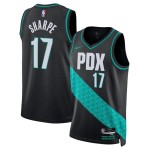 Maillot NBA Portland Trail Blazers Shaedon Sharpe Nike 2025-26 City Edition Noir Swingman - Homme